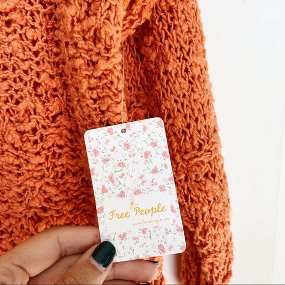 NWT Free People Sunday Shore Sweater - Coral Sands - Picture 4 of 6